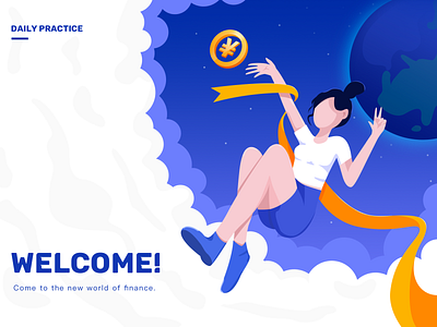 welcome design finance illustration