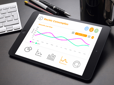 Electric Consumption iPad baker cadesigners consumption electric graph ipad justin