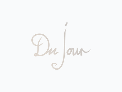 Du Jour - Handwritten Logo branding logo typography