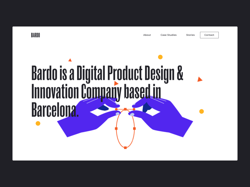 Bardo Homepage Animation agency animation barcelona branding brands design design sprint technology ui ux uxdesign