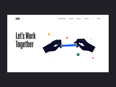 Let's Work Together barcelona branding brands design design sprint header illustration ui website