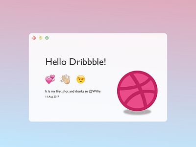 Hello Dribbble! debut design dribbble interface invitation ui ux