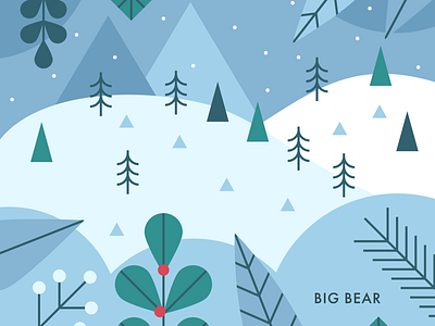 Big Bear branding design illustration illustrator snowday vector visual design winter