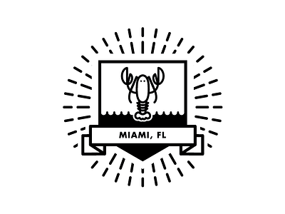 Miami Lobsta atlanta design florida icon illustration lobster logo miami