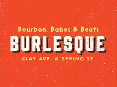 B B B B burlesque design painted poster retro sign texture vintage