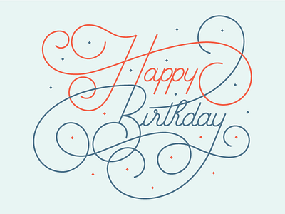 More letters swirling together bday dance flourish font hand drawn happy birthday letter practice stationery swirl typography vintage