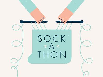 Illu Detail character design cute design flat illustration knit poster simple socks yarn