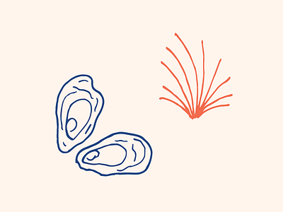 Sneak Peak botanical branding illustration logo oysters simple sketch vector