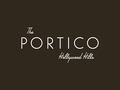 The Portico 1930 branding contemporary deco design geometric hollywood los angeles modern old school typography vintage
