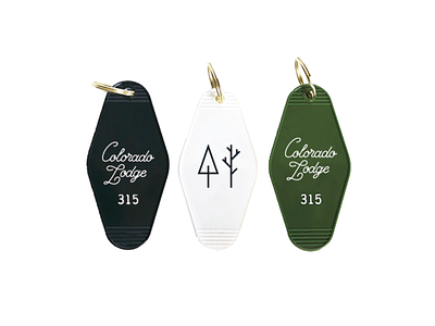 Keychains! branding cabin collateral identity keys logo retro ski snow winter