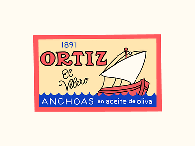 One piece from my 100 Day Project 100dayproject anchovies branding handdrawn illustration packaging typography