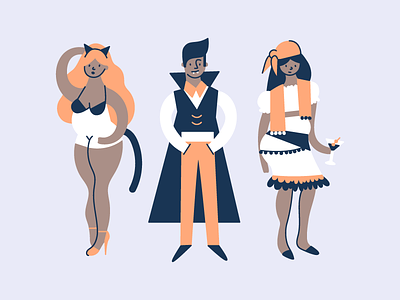 Halloween character character design costumes design halloween illustration party