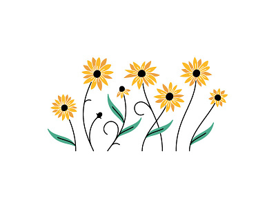 Black-Eyed Susans design flowers illustration ui vector visual design web design