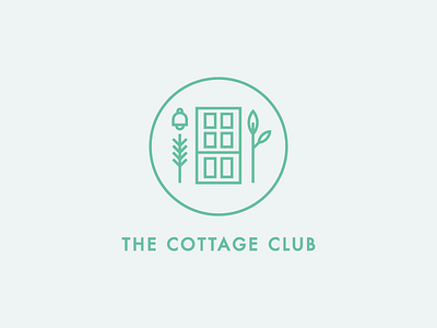 The Cottage Club branding cottage design flat icon identity illustration logo minimal