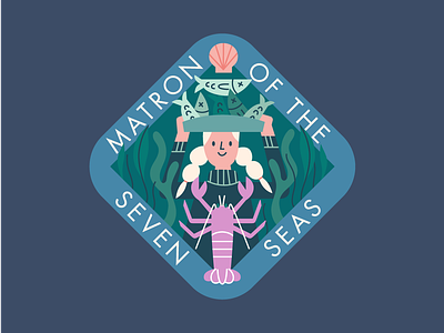 Seawoman! character character design design female illustration illustrator lobster ocean sea shells woman