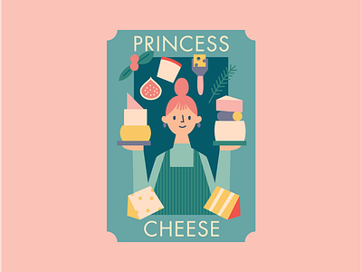 Princess Cheese brie character character design cheese design female food illustration illustrator lady visual design