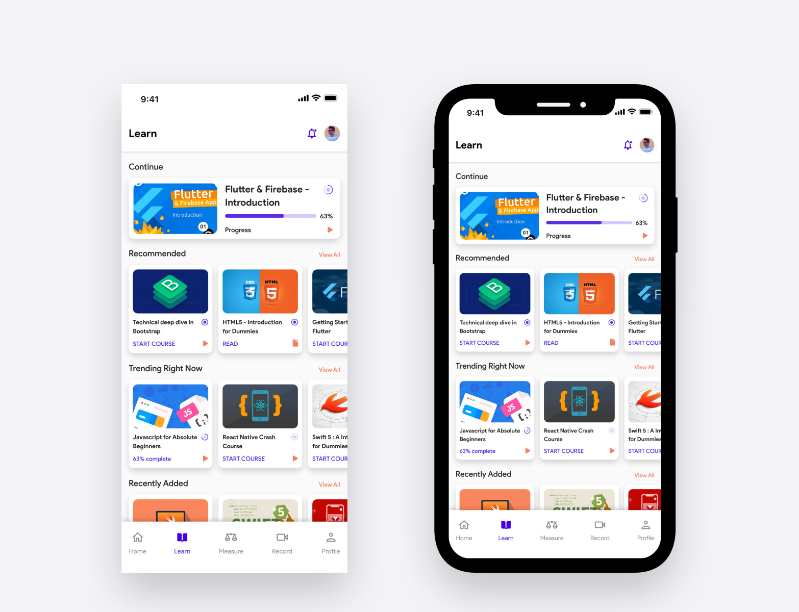 Levelup Learning App - Learn Screen by Moeed Shahid on Dribbble