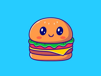 Cute hungry burger animation after effect aftereffects animated animation burger burger animation burger hungry cartoon cute cute animation fork happy hungry knife