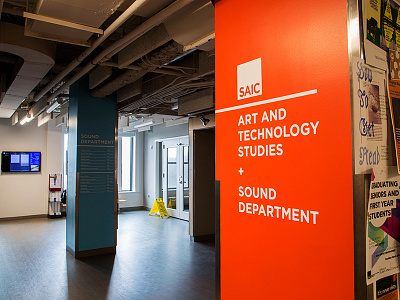 SAIC Campus Signage environmental graphic design signage design