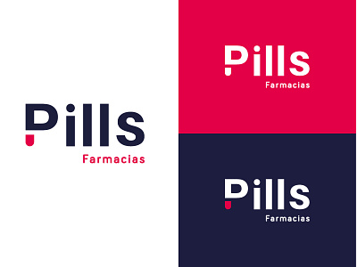 Pills Farmacias - Color brand isotipo isotype logo logotipo logotype marca