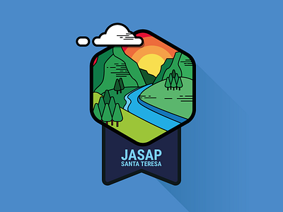 Jasap Santa Teresa badge illustración illustration insignia logo