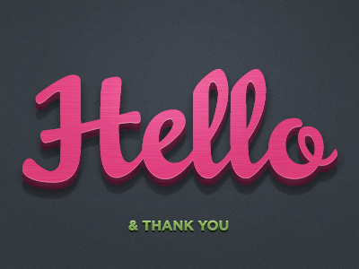 ~Hello World first shot simple thanks typography woohoo!