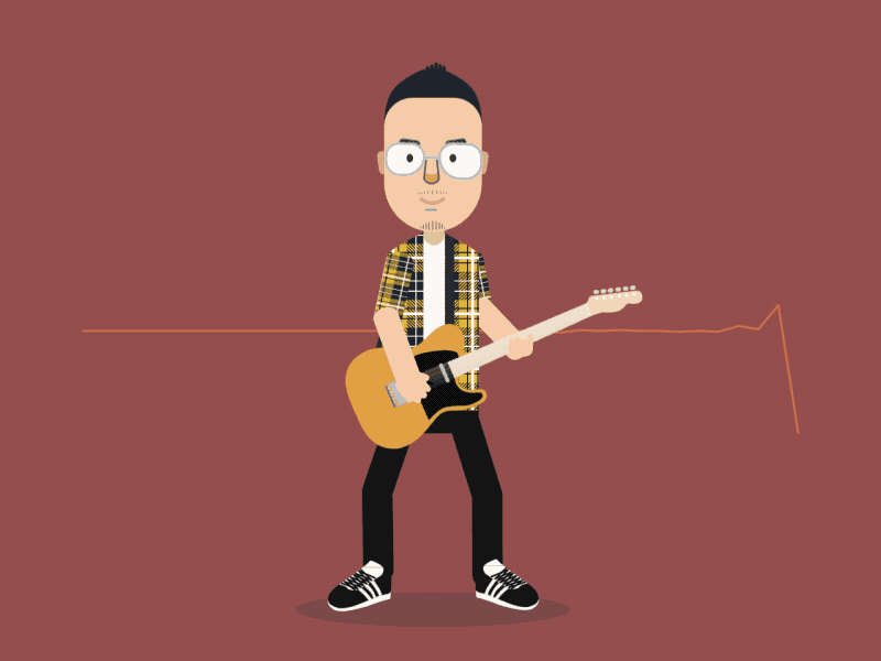 Strumming Boy animation boy character guitar telecaster