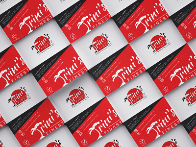 Trini's Finest Hot Pepper Sauce Business Cards brand hot sauce logo trinidad