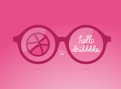 Hello Dribbble illustration vector