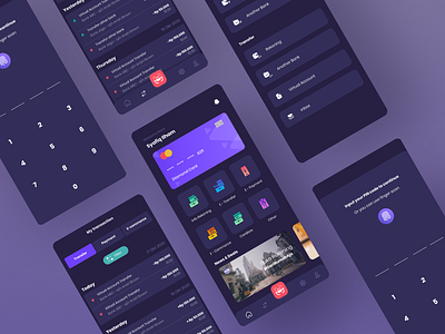 Mobile Banking Apps bankapp bankingapp dark ui figma financialapp mobile app mobile app design ui uidesign userinterface