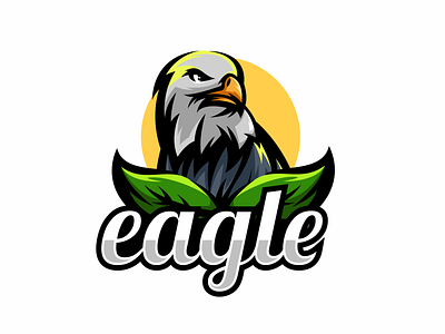 nature eagle mascot beautifull bird branding character design designs eagle gamer gaming graphic design illustration leaf logo mascot nature vector