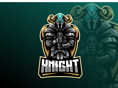 Knight esport mascot branding character darkness design esport gamer gaming illustration logo mascot sword team vector