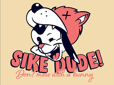 Sike! cartoon logo digital bunny