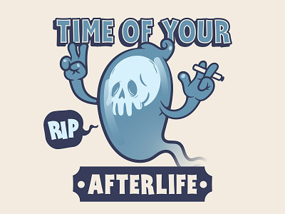 Time of your afterlife character digital drawing ghost illustration logo mascot mascot character mascot design