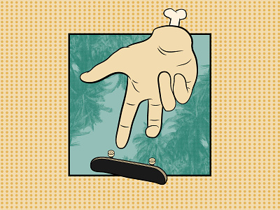 Fingerflip comic digital drawing finger font hand illustration illustrator skate skateboard typographie vector