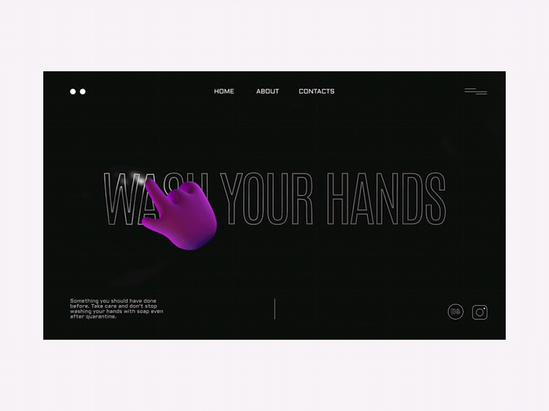 wash hands 3d animation cinema 4d cinema 4d cinema4d cursor design illustration motion ui