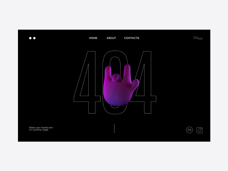 404 3d 404 404 page animation cinema 4d cinema 4d cinema4d illustration motion rock ui
