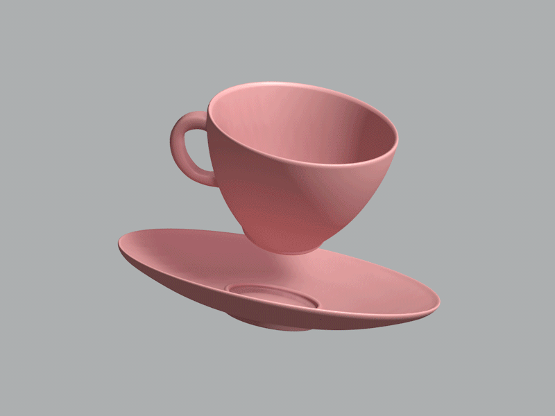 cup 3d animation ball balls blue cinema 4d cinema 4d cinema4d cup fun gif grey illustration maxon pink tea