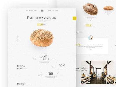 Bakery LP bakery fresh landing landing page lp ui ui design