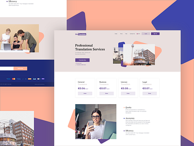 OnTranslate Website Concept abstract branding design illustration logo typography ui