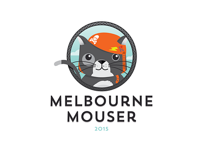 Melbourne Mouser 2 bike cat illustration mouse vector