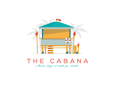 The Cabana bar cabana hut tiki torches