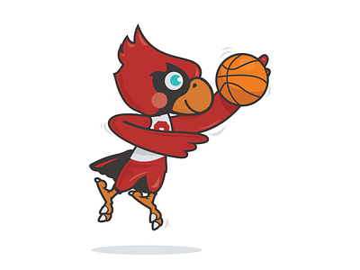 Elementary School Mascot basketball bird cardinal hoops mascot