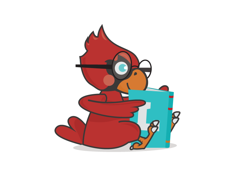 cardinal reading a book clipart