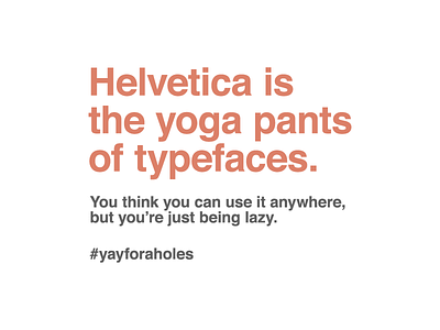 Yoga pants of typefaces
