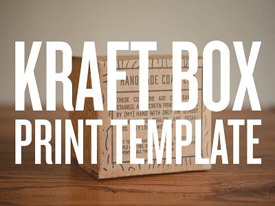 Kraft Box Print Template illustrator kraft packaging packaging design packaging template print screen print uline