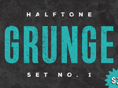 Halftone Grunge Texture Set No.1