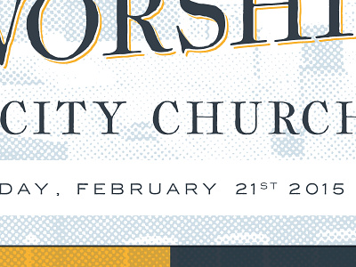 Charlottesville Worship Collective - February charlottesville city church february halftone poster poster design slide tried and true virginia
