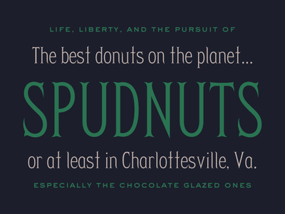 Herschel™: Official Update #1 - Adding Lowercase charlottesville design flared serif font herschel lowercase spudnuts tried and true typeface update uppercase virginia