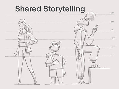 Shared Storytelling character design characters creative drawing hurca illustration lifestyle sketch society story storytelling style